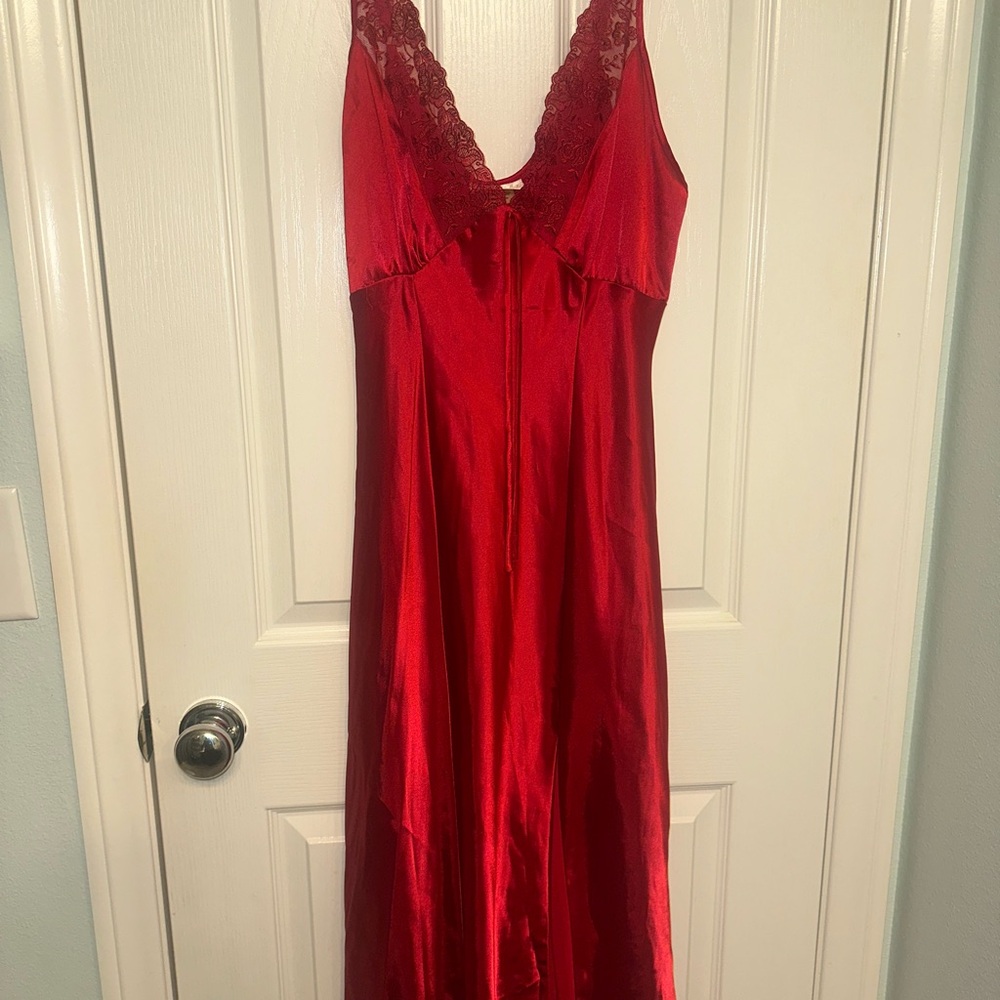 Sears Red Lace Detail Chemise